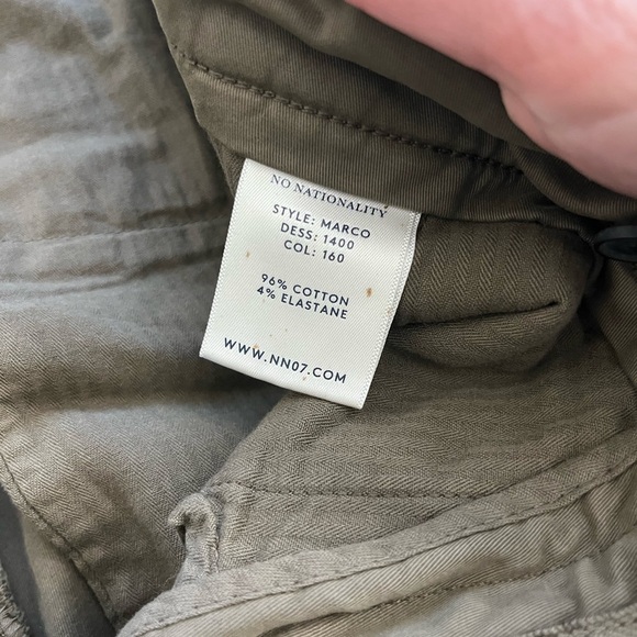 NNO7 No Nationality Marco Classic Chino Pants Greenish Brown Size 32 x 30 - Picture 5 of 13